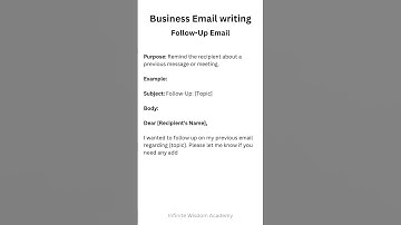 Follow Up Email | Business Email Writing #businessemailwriting #emailtips #emailwritingtips