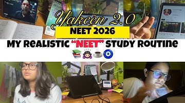 “My Realistic NEET Study Routine ☕📚”||yakeen 2.0✨|| Neet 2026🤧