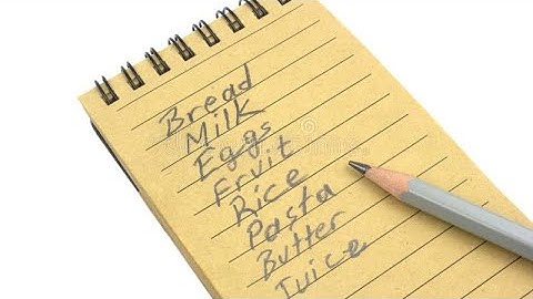 Excel Lesson 1 - The Grocery List