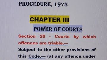 CrPC | Powers of Court| Sec 26-35|LLB,NET, JUDICIARY,CLAT