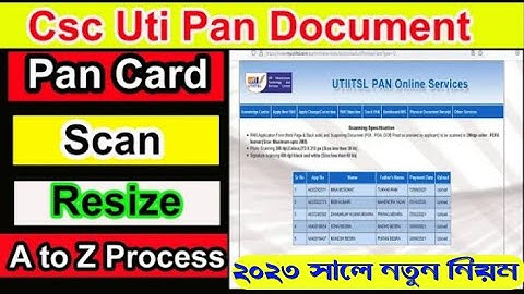 How To Upload Pan Card Documents In Csc Util UTIPan Card Full Process Live (Scanning+Uploading)