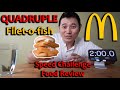 QUADRUPLE McDonald&#39;s Filet-o-Fish SPEED CHALLENGE Food REVIEW #fishsandwich #foodchallenge
