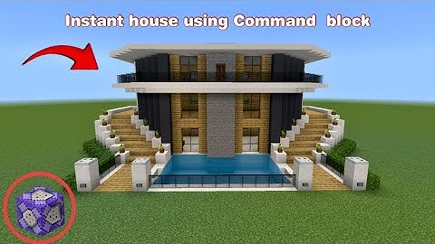 How to build a modern house in Minecraft PE using command block 