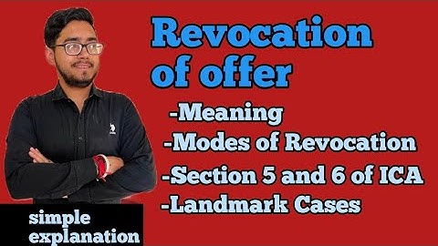 Revocation of offer for llb| section 5 and 6 of contract act| modes of revocation | #lawwithtwins |