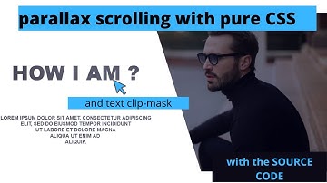 Parallax Scrolling CSS effect  2020 (HTML5 & CSS3 only)