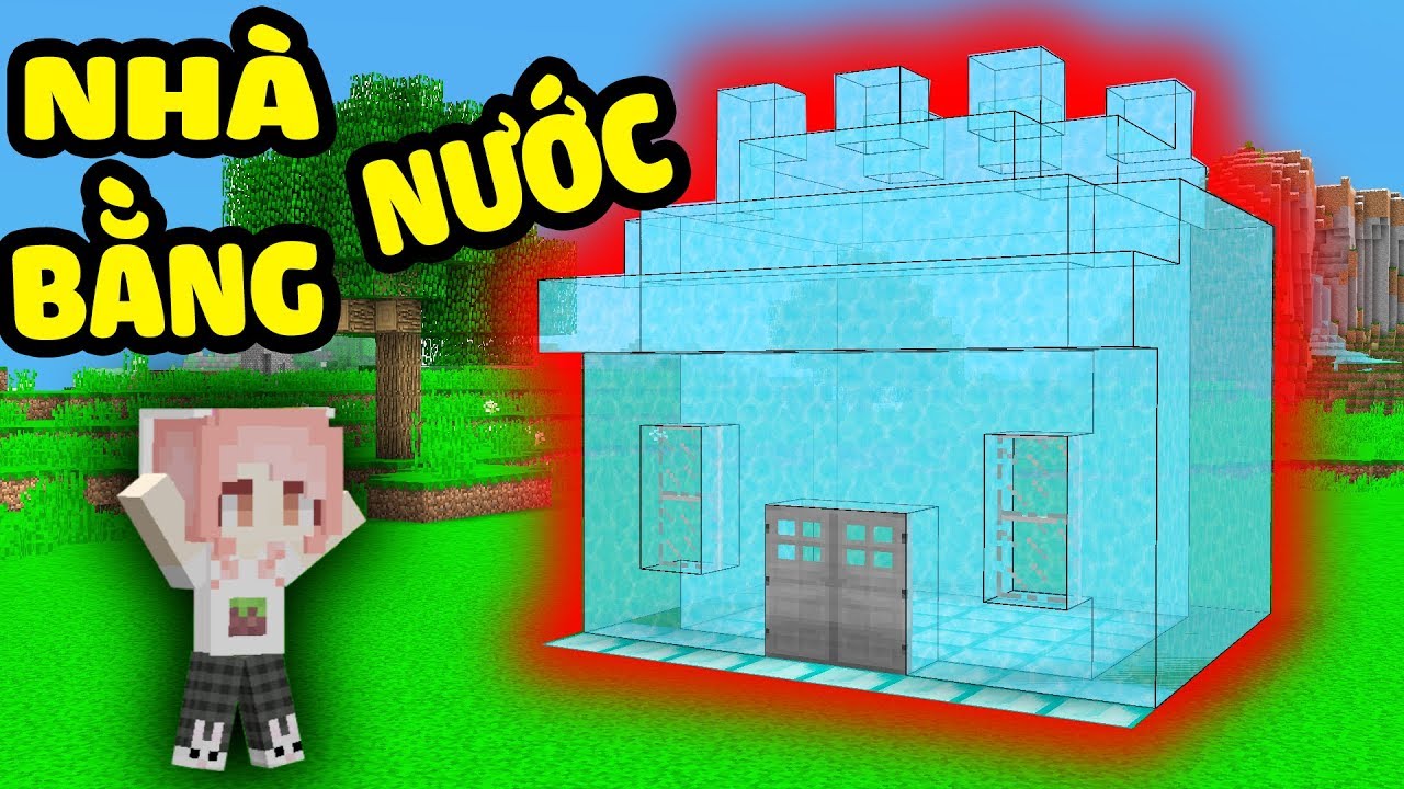 HEBI THỬ THÁCH 24 GIỜ XÂY NHÀ BĂNG NƯỚC ĐỂ CỨU DÂN LÀNG*HEBI TIÊU DIỆT QUÁI VẬT LỬA TRONG MINECRAFT