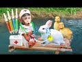 Monkey Ben Ben Goes Koi Fishing And Eats With Kittens Puppy | Animals baby monkey