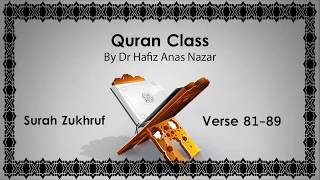 Tarjamah & Tafseer Surah Zukhruf (Verse 81-89) by Dr. Hafiz Anas Nazar