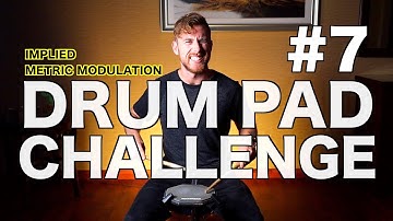 Introduction exercise to IMPLIED METRIC MODULATION on the practice pad! | DRUM PAD CHALLENGE  # 7 |