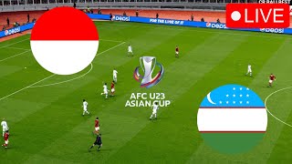 TIMNAS INDONESIA U-23 vs UZBEKISTAN U-23🔴LANGSUNG PIALA ASIA AFC U23 2024 SIMULASI VIDEO GAME