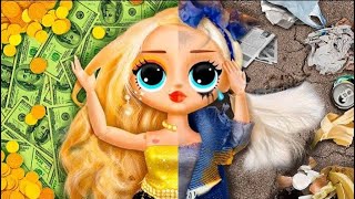 Rich vs Broke Sisters/ LOL Surprise DIYs / Hot Glue DIYs