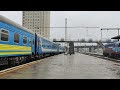 Электровоз ЧС7-111 с поездом №796 Днепр-Лиман прибывает на станцию Харьков-Пассажирський
