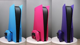 PS5 in All Colors: Purple, Blue, Pink, Red & Black - Official Plates -  YouTube