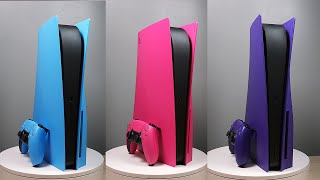 Ps5 In All Colors Purple, Blue, Pink, Red & Black - Official Plates