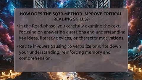 How Does The SQ3R Method Improve Critical Reading Skills? - The Prose Path