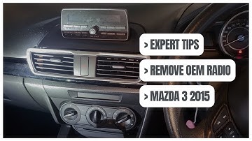 Expert Tips: How to remove radio MAZDA 3 2015 (2014 - 2017) | Details Instruction