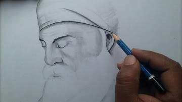 Guru Nanak Dev Ji drawing easy for beginners / Guru Parv celebrating drawing