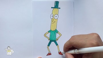 How to draw Mr. Poopybutthole from Rick and Morty