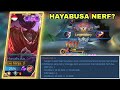 First Time Trying Hayabusa After Nerf!!! Rip User hayabusa? |Best Build Hayabusa by Official Ninja