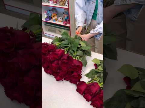 51 роза 🌹, полное видео на моём канале #dekker #цветы #flowers #букеты #небо #рекомендации