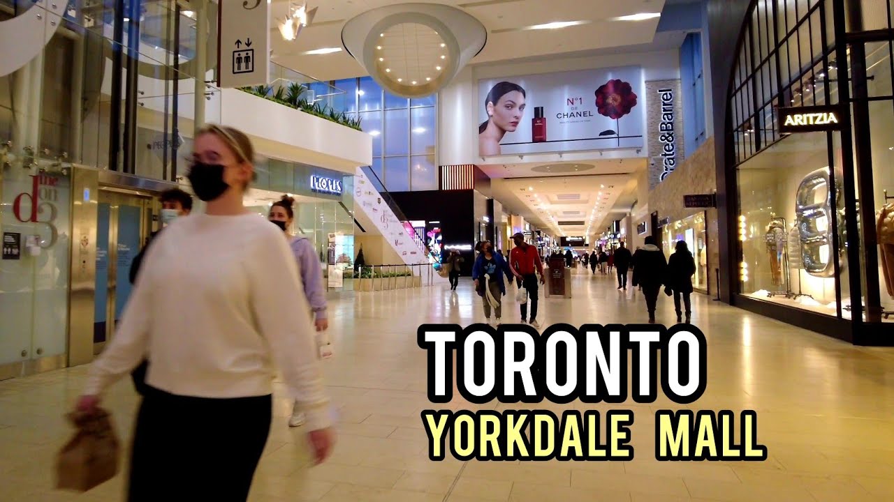 Yorkdale Shopping Centre Mall, Canada, Toronto 4k October, 2020 