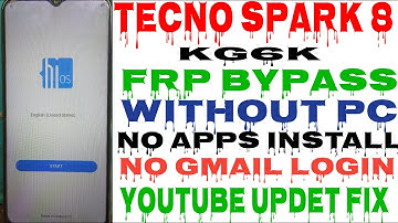 Tecno Spark 8 (KG6K) Android 11 Frp Bypass Without Pc | New Trick 2022 | Reset Frp Lock 100% Working