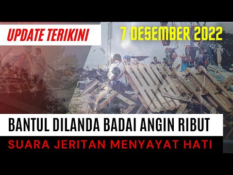 Bantul 6 Desember 2022.! Angin ribut porak-porandakan perkampungan Warga Histeris. || #anginribut