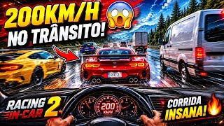 A MELHOR CORRIDA QUE EU JÁ FIZ! QUASE BATI NO FINAL CORRIDA INSANA NO TRANSITO 😱 | Racing in Car 2 screenshot 3