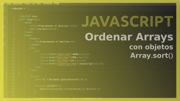 Curso Javascript - Como ORDENAR un ARRAY con OBJETOS (Array.Sort)