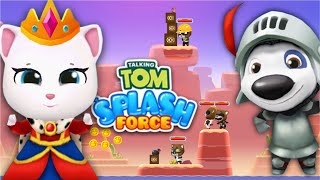 Talking Tom Splash Force | Queen Angela and Knight Hank | Full-Screen Walkthrough Gameplay