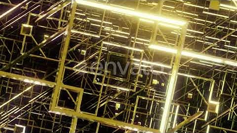 Golden Line For Art Deco 02 4K | Motion Graphics - Envato elements