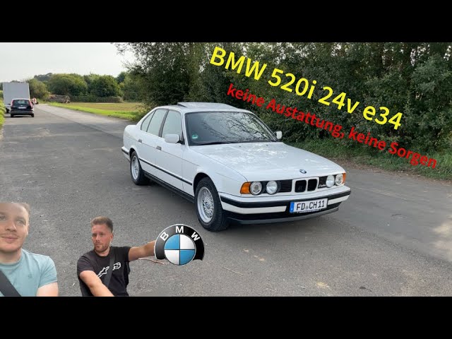 BMW 520i 24v e34 - die nackte Wahrheit ohne metallic - YouTube