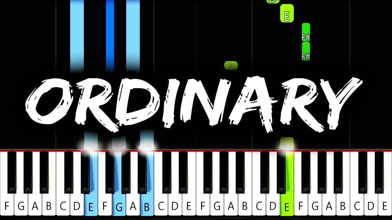 Alex Warren - Ordinary - Piano Tutorial