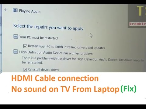 No Sound On Tv In Hdmi Cable Connection From Hp Laptop To Sony Braviatv Solution Youtube