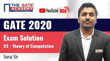 *LIVE Theory of Computation GATE 2020 Solutions with Answer Key – Computer Science Engineering (CS)