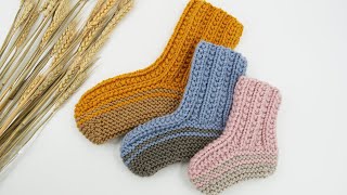 картинка: Носочки для малышей 🌾 Baby Socks – Boot Knitting Pattern