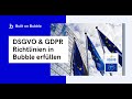 Bubble.io Tutorial - GDPR Richtlinien erfüllen [Deutsch]