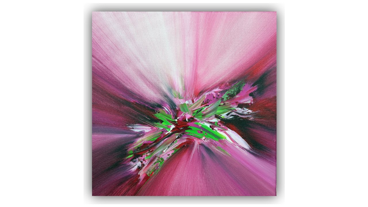 Abstract Painting Technique / Acrylic Paint / Palette Knife / Demo #003 ...