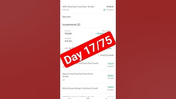 Day 17/75 || daily sip in groww app || 75 hard investing challenge in mutual fund || #mutualfunds
