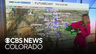Measurable rain in the Denver area with heavy snow for the high country