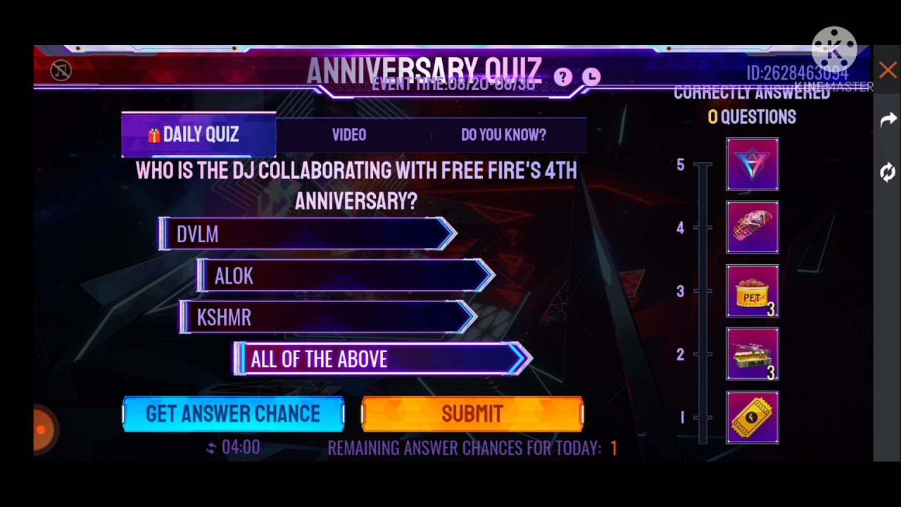 FF 4th Anniversary quiz