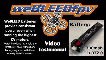A WeBLEEDfpv 1S Battery Video Testimonial - How long can you fly your whoop at FULL THROTTLE?!