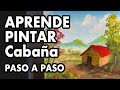 DIBUJA Y COLOREA FACIL CON ACRILICO  - Aprende a pintar una cabaña  - Learn Colors / FunKeep