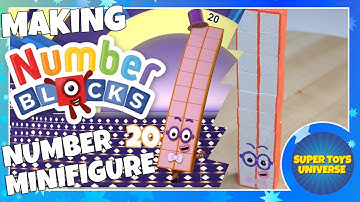 Making Numberblock 20 wooden block minifigure!!