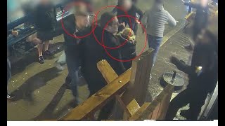 Moment football thug lands punch which sent him to prison caught on camera