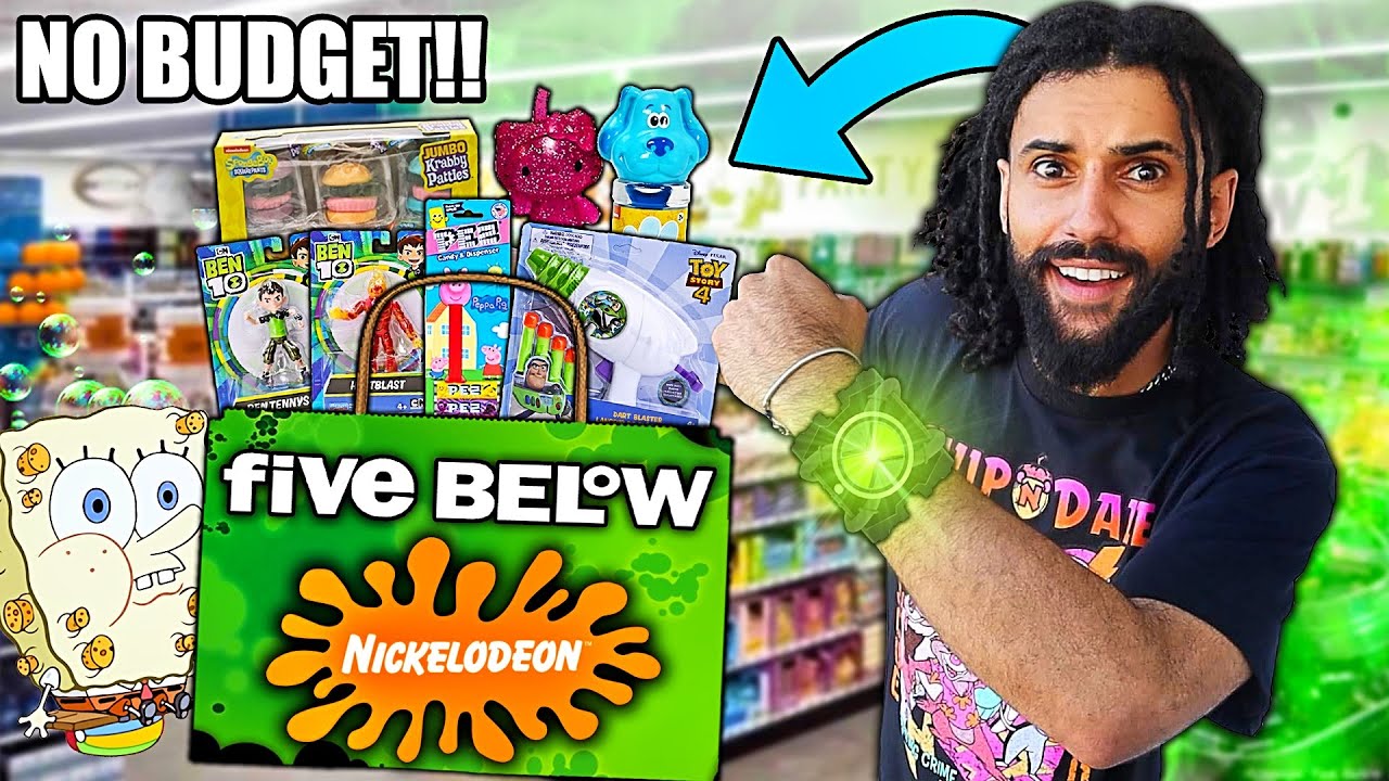 I Bought EVERY NICKELODEON PRODUCT AT FIVE BELOW.. I FOUND A FULL BEN 10 COLLECTION! (IN STORE HUNT)