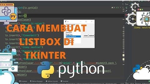 TKINTER TUTORIAL - CARA MEMBUAT LISTBOX DI TKINTER PYTHON GUI #tkinter #python #pythonprogramming