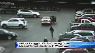 Officer dragged while chasing down alleged target shoplifter in Woodhaven