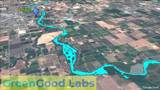 Fly along the Kings River - from Pine Flat Lake to Tulare Lake Basin
