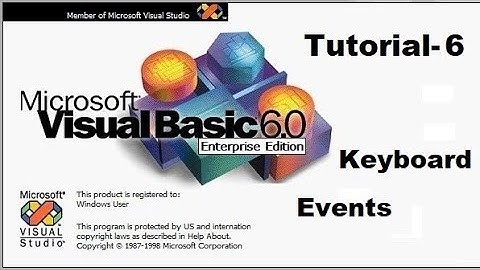 Some common keyboard events in visual basic Tutorial 6